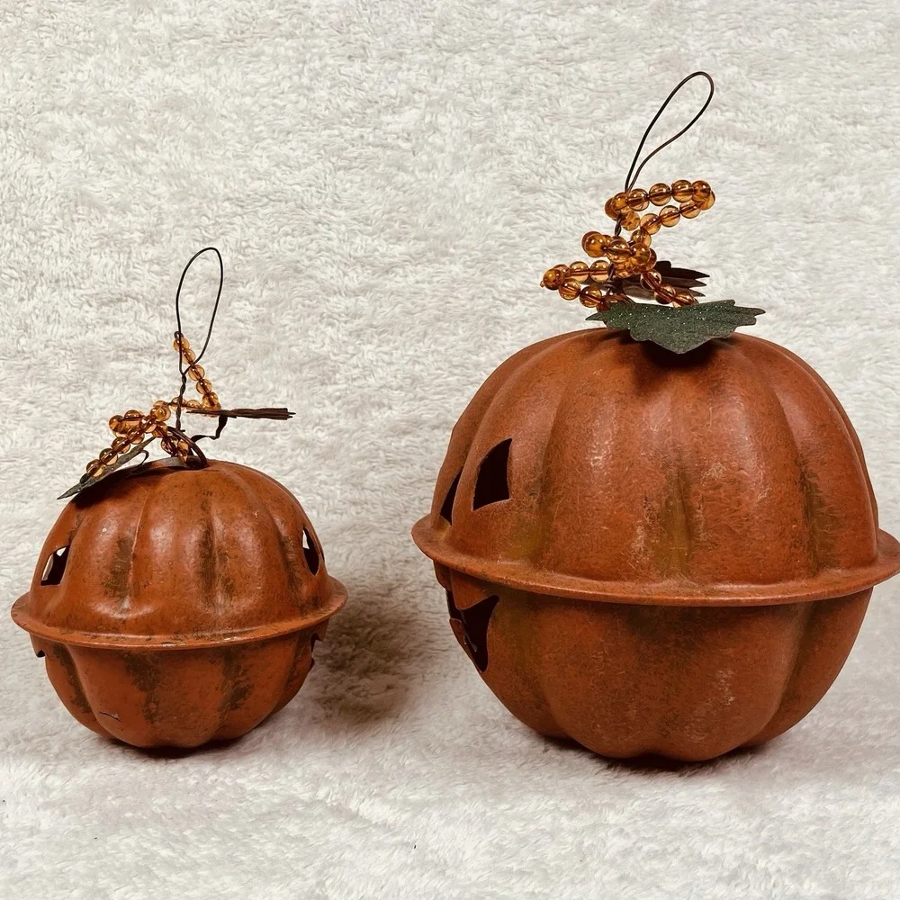 Vintage Halloween Jack o Lantern Pumpkin Bell 6